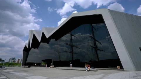 Riverside museum in Glasgow Stock Footage 156163060
