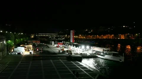 Riverside at night Stock-Footage 10889604