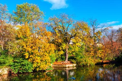 Riverside park Stock Photos