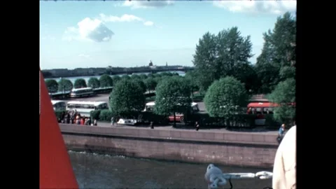 Riverside Promenade from Ship Stock Footage 278360527