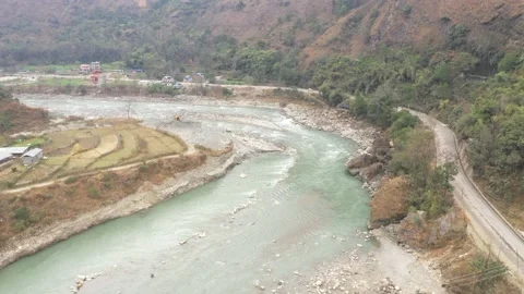 Riverside road. Stock Footage 170684691