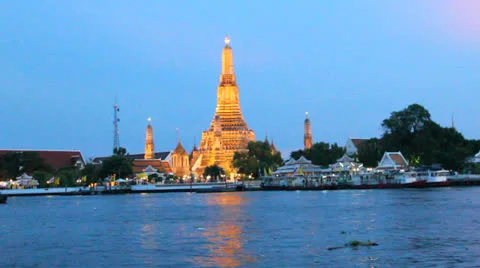 Riverside in town Stock Footage 25929588