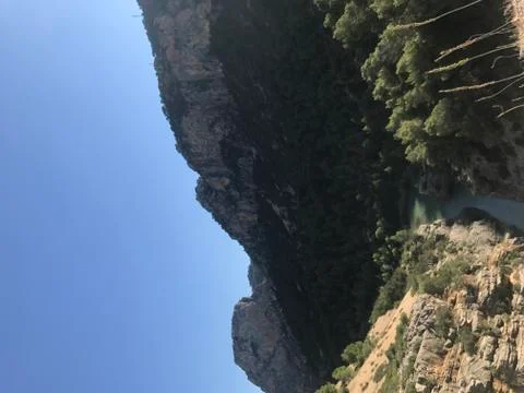 Riverside view from a mountain Stock Photos