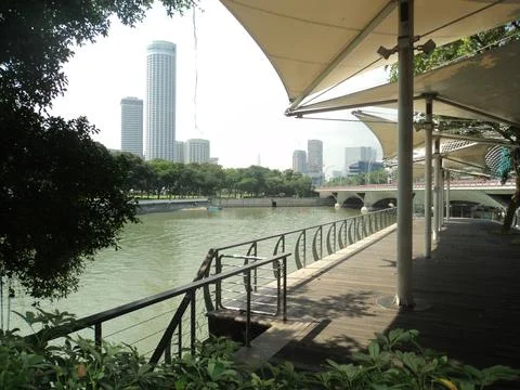 Riverside View in Singapore Stock Photos