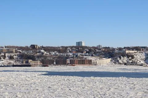 A riverside in winter Stock Photos