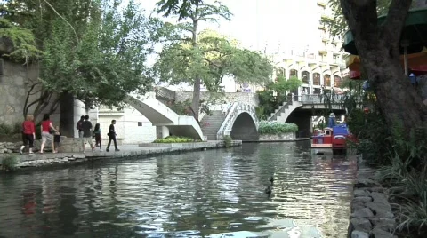 Riverwalk in San Antonio Stock Footage 642794