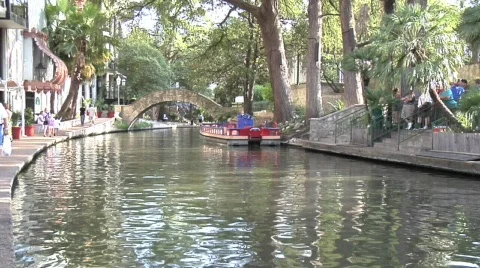 Riverwalk in San Antonio Stock Footage 642797