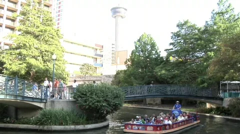 Riverwalk in San Antonio Stock Footage 642800