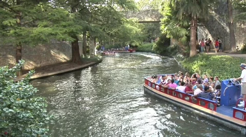 Riverwalk in San Antonio Stock Footage 642802