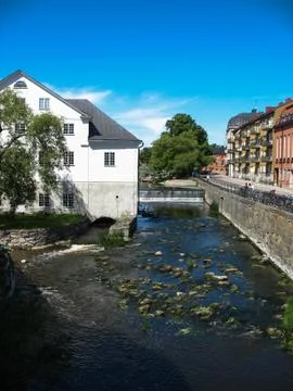 Riveside in Uppsala Stock Photos