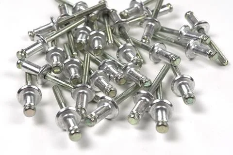 Rivet and joint isolated on white background. Stock Photos