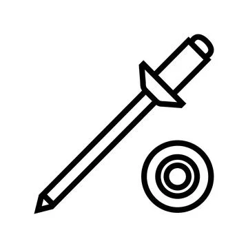 Rivet screw line icon vector illustration Stock Illustration