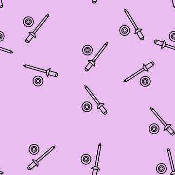 Rivet screw line seamless pattern Stock Illustration
