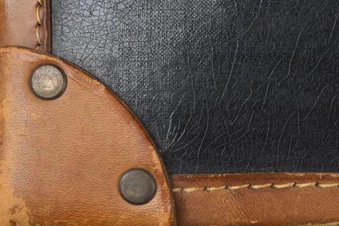 Riveted Leather Corner Stock Photos