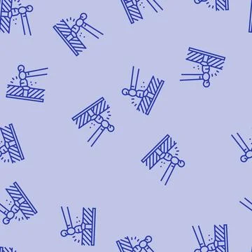 Riveting blacksmith line seamless pattern Stock Illustration