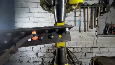 Riveting process Stock Footage 136092144