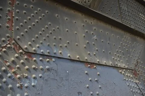 Rivets on ironwork. Stock Photos