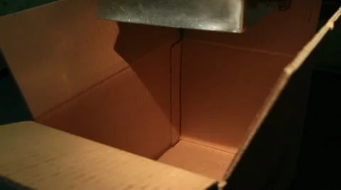Rivets into Packaging Box 2 Stock Footage 22230808