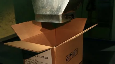 Rivets into Packaging Box Stock Footage 22233529