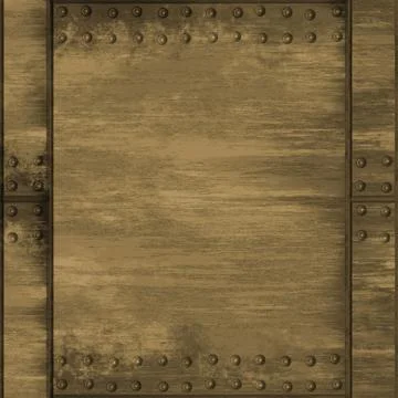 Rivetted metal plate Stock Illustration