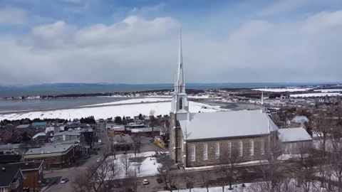Rivière-du-Loup, Québec Flyover Stock Footage 257511840
