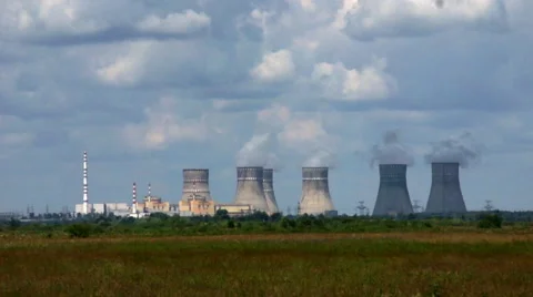 Rivne nuclear plant Stock Footage 45690043