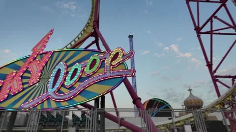 Riyadh Boulevard World global-themed zones with attractions in Saudi Arabia Video stock 306289083