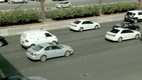 Riyadh Broad Road Traffic Vídeo Stock 346235437