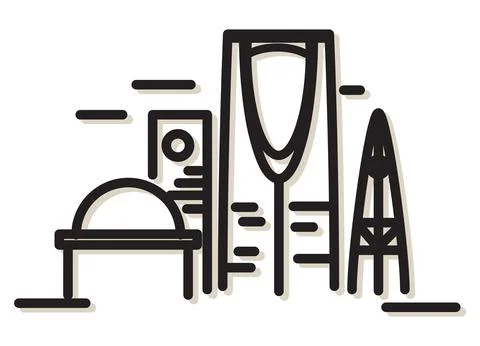 Riyadh City Icon Stock Illustration