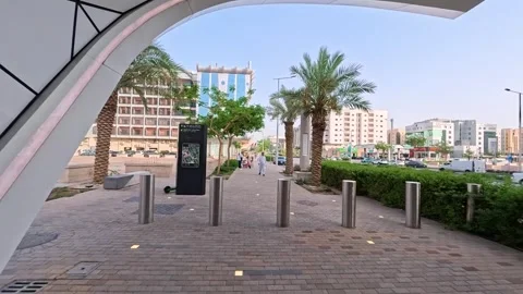 Riyadh, Saudi Arabia - 16.05.2025. Exit from King Fahad Library Metro Station to Stock Footage 322197077