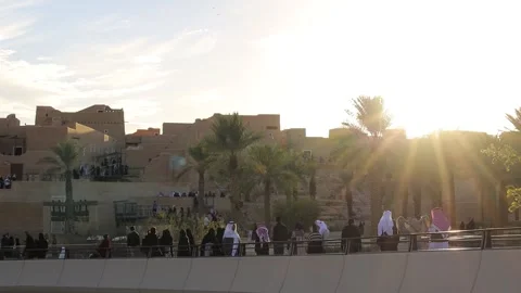 Riyadh Saudi Arabia - Al Diriyah old capital .Diriyah ruins at-turaif - Saudi  Stock Footage 264161867