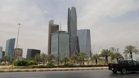 Riyadh, Saudi Arabia , King Abdullah Financial District  , KAFD business towers  Stock Footage 269498701