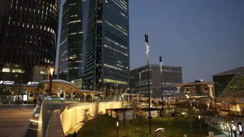 Riyadh, Saudi Arabia - King Abdullah Financial District, KAFD business video 스톡 동영상 329621376