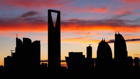 Riyadh Skyline at Twilight, Saudi Arabia Stock Footage 152459823