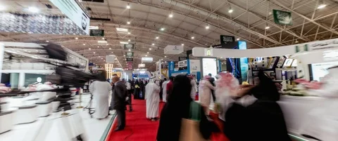 Riyadh time lapse for riyadh international exhibition center 4k Stock Footage 115130292