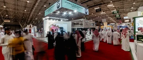 Riyadh time lapse for riyadh international exhibition center 4k Stock Footage 115130815