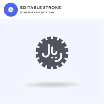 Riyal icon vector, filled flat sign, solid pictogram isolated on white, logo イラスト素材