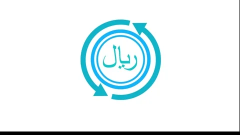 Riyal sign icon, on circle pointer animation background Stock Footage 258217901