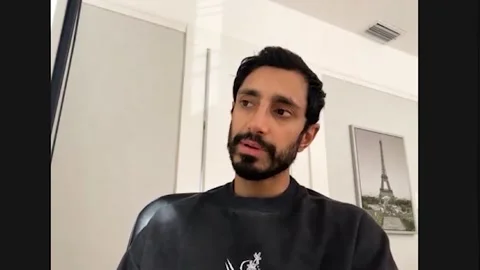 Riz Ahmed is interviewed for his role in new film 'Sound of Metal' - 2021 Video stock 158105909