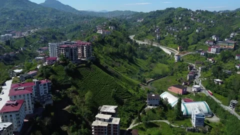 Rize Overhead Panorama Stock Footage 252079703