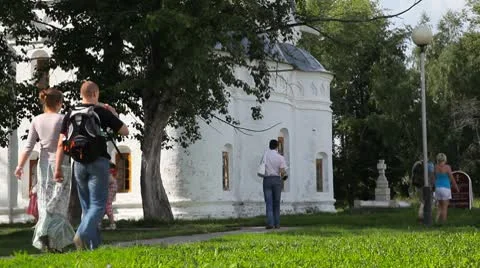 Rizopolozhensky convent in Suzdal Stock Footage