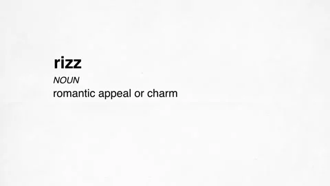 Rizz simple word definition animation white background Stock Footage 273545772