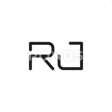 Jr Rj Initial Letter Vector & Photo (Free Trial) | Bigstock