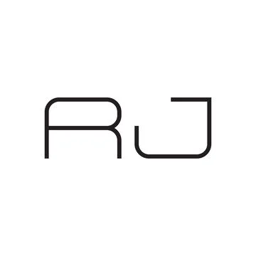 Rj initial letter vector logo icon Ilustração Stock