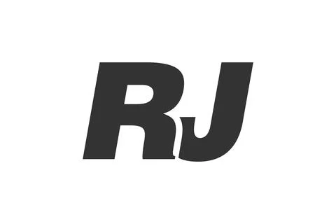 RJ Techno Editable Font Logo For Corporate Branding. Bold, Futuristic Desig.. Stock Illustration