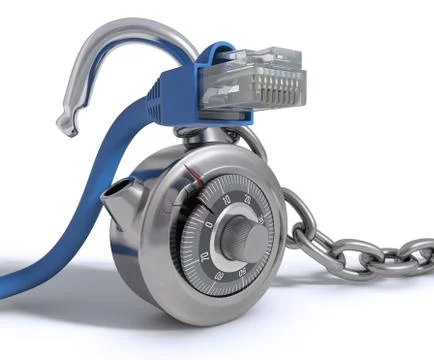 RJ45 Cable Unprotected Stock Illustration