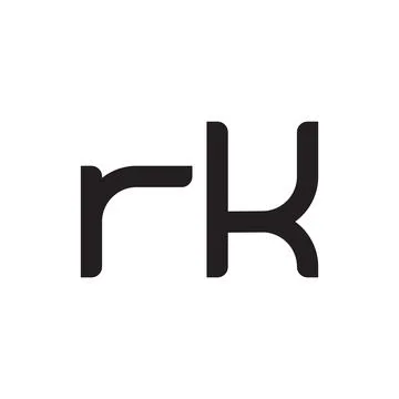 Rk initial letter vector logo icon Stock Illustration