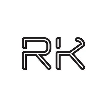 Rk initial letter vector logo icon Stock Illustration
