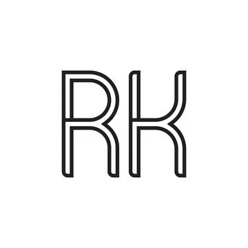 Rk initial letter vector logo icon Ilustração Stock