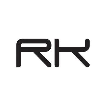 Rk initial letter vector logo icon Stock Illustration